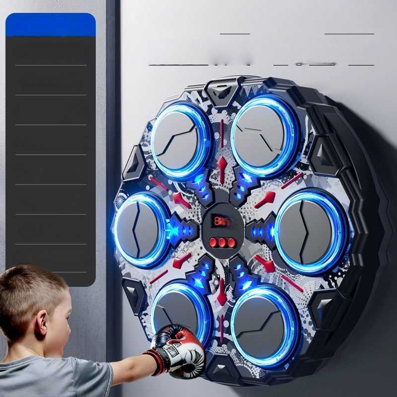 50% de Réduction – Machine de Boxe Musicale Intelligente Murale avec Bluetooth, Cibles Lumineuses LED et Vitesse Réglable