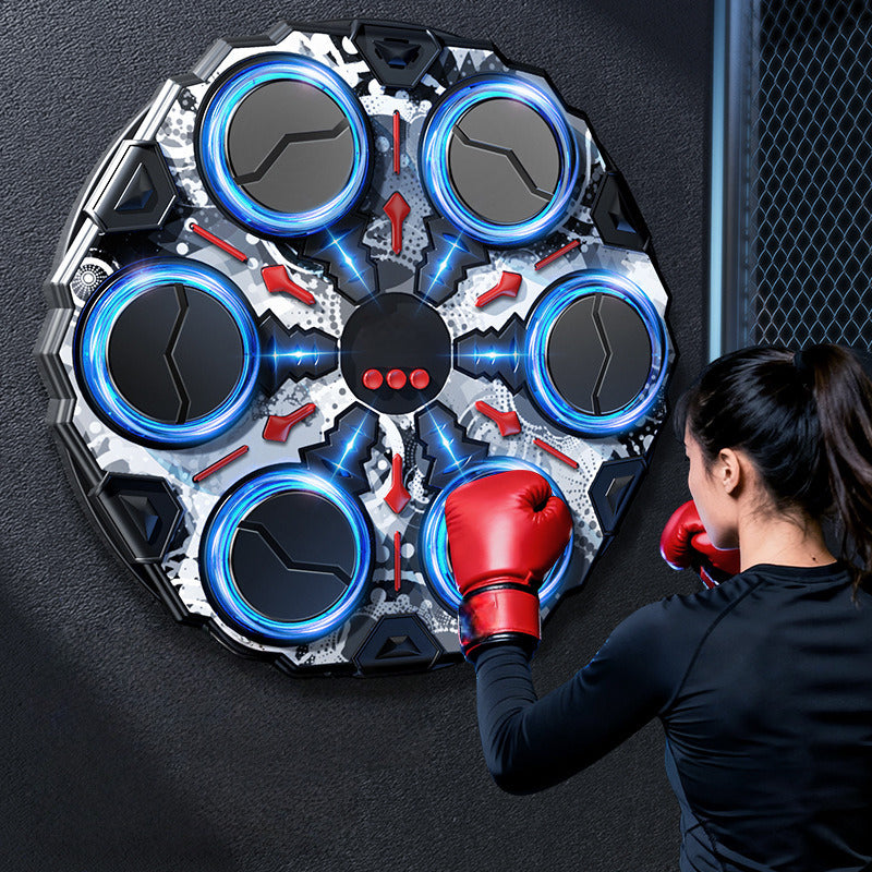 50% de Réduction – Machine de Boxe Musicale Intelligente Murale avec Bluetooth, Cibles Lumineuses LED et Vitesse Réglable