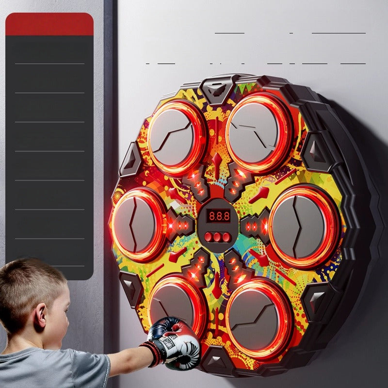 50% de Réduction – Machine de Boxe Musicale Intelligente Murale avec Bluetooth, Cibles Lumineuses LED et Vitesse Réglable