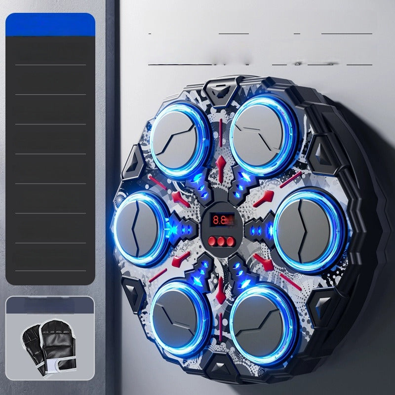 50% de Réduction – Machine de Boxe Musicale Intelligente Murale avec Bluetooth, Cibles Lumineuses LED et Vitesse Réglable
