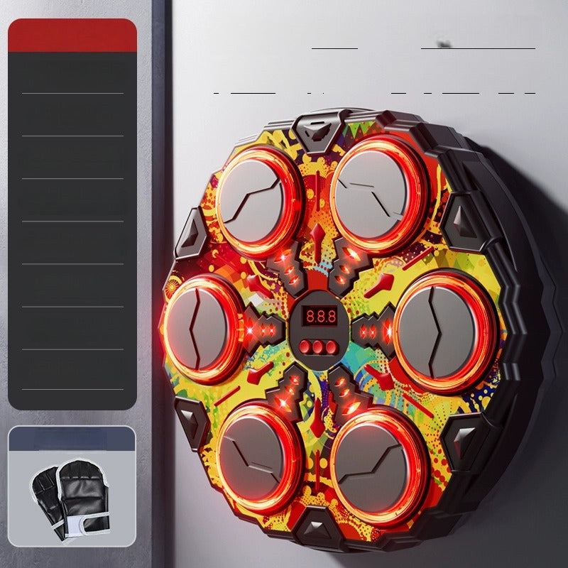 50% de Réduction – Machine de Boxe Musicale Intelligente Murale avec Bluetooth, Cibles Lumineuses LED et Vitesse Réglable