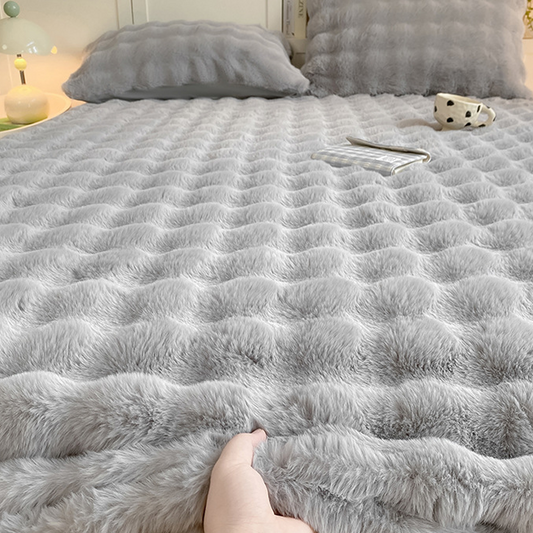 Drap-Housse Épais en Peluche Chaude – Confort & Douceur d'Hiver
