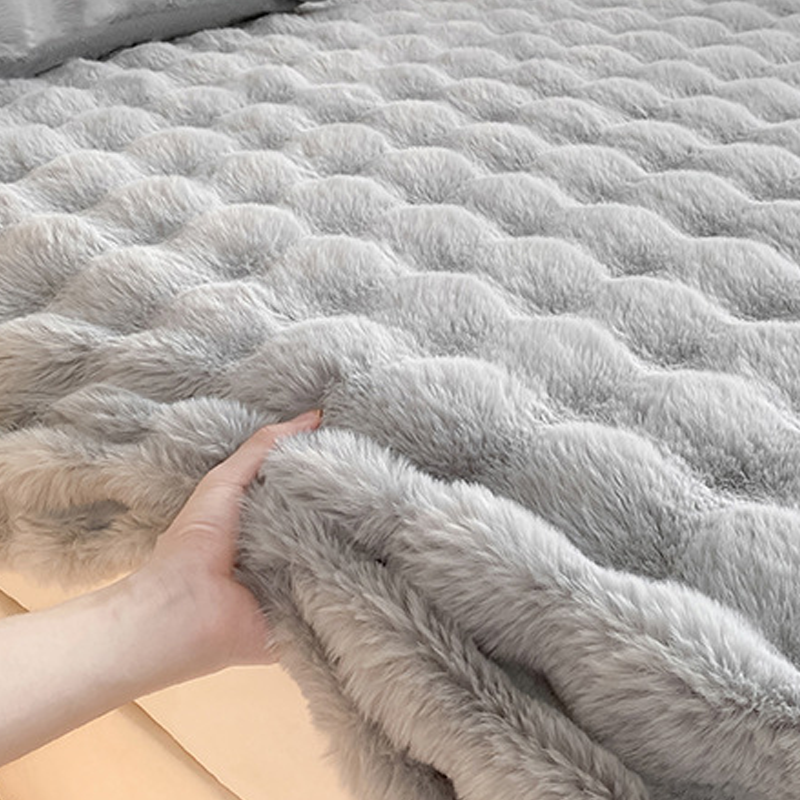 Drap-Housse Épais en Peluche Chaude – Confort & Douceur d'Hiver
