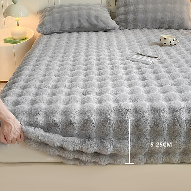 Drap-Housse Épais en Peluche Chaude – Confort & Douceur d'Hiver