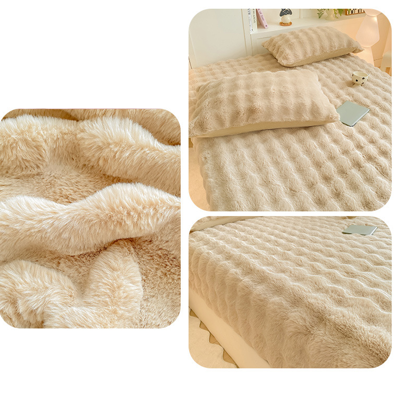 Drap-Housse Épais en Peluche Chaude – Confort & Douceur d'Hiver