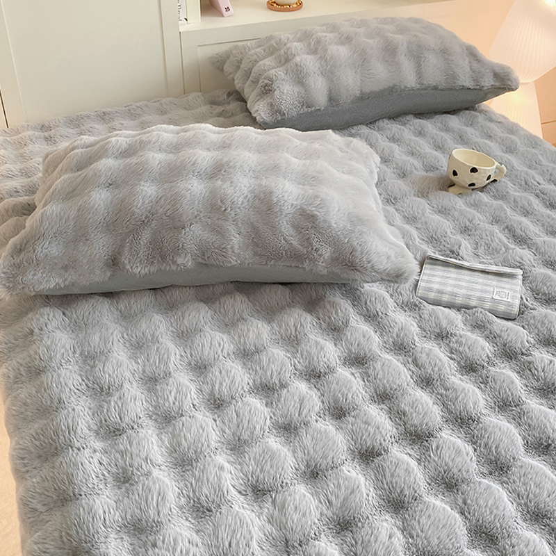 Drap-Housse Épais en Peluche Chaude – Confort & Douceur d'Hiver