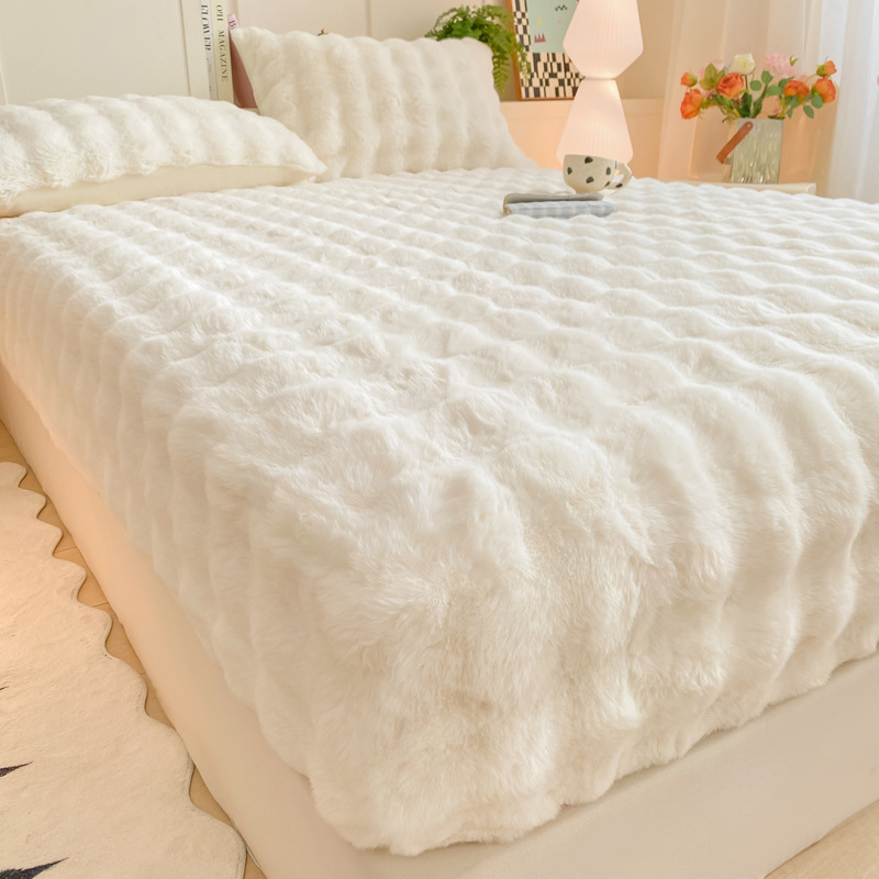 Drap-Housse Épais en Peluche Chaude – Confort & Douceur d'Hiver