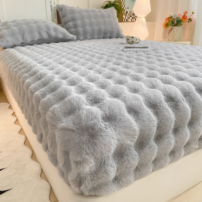 Drap-Housse Épais en Peluche Chaude – Confort & Douceur d'Hiver