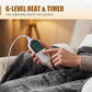 🔥⚡ Couverture Chauffante Multifonction : 6 Niveaux de Chaleur & Minuterie ❄️💧 Peluche Ultra-Douce, Chauffage Instantané. Protection Anti-Surchauffe & Lavable en Machine.
