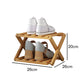 📢 50% de Réduction – Étagère à Chaussures Pliable en Bambou Naturel, Meuble de Rangement Entrée et Dressing Sans Montage