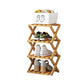 📢 50% de Réduction – Étagère à Chaussures Pliable en Bambou Naturel, Meuble de Rangement Entrée et Dressing Sans Montage