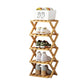 📢 50% de Réduction – Étagère à Chaussures Pliable en Bambou Naturel, Meuble de Rangement Entrée et Dressing Sans Montage