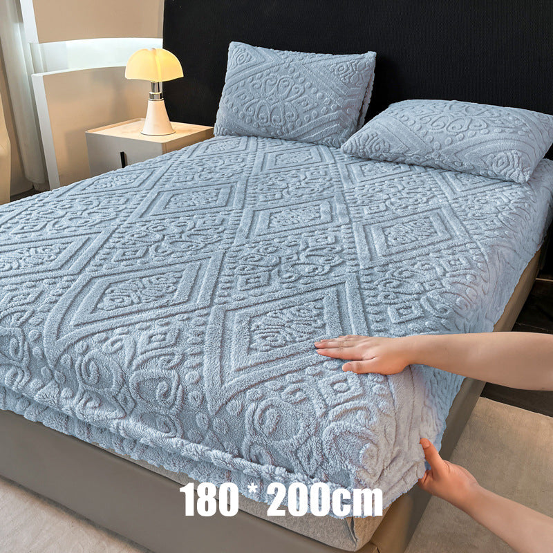📢 45% de Réduction – Drap-Housse en Tricot Extensible avec Élastique 360°, Tissu Gaufré Moelleux Bonnet 30 cm