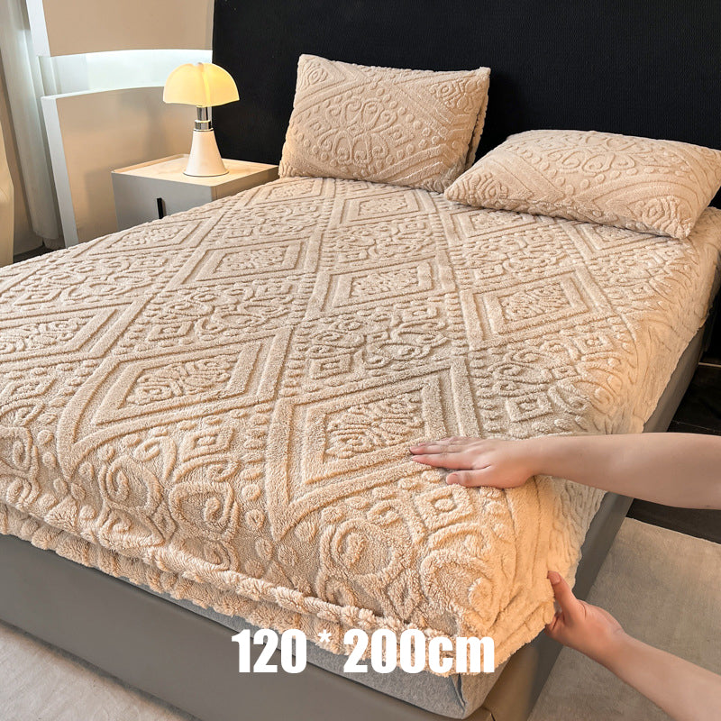 📢 45% de Réduction – Drap-Housse en Tricot Extensible avec Élastique 360°, Tissu Gaufré Moelleux Bonnet 30 cm