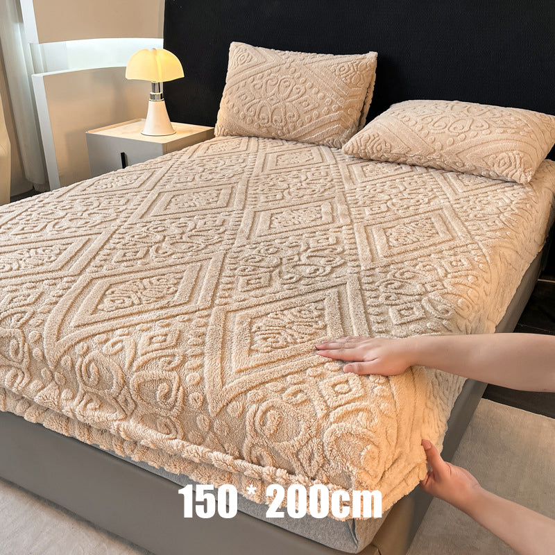 📢 45% de Réduction – Drap-Housse en Tricot Extensible avec Élastique 360°, Tissu Gaufré Moelleux Bonnet 30 cm