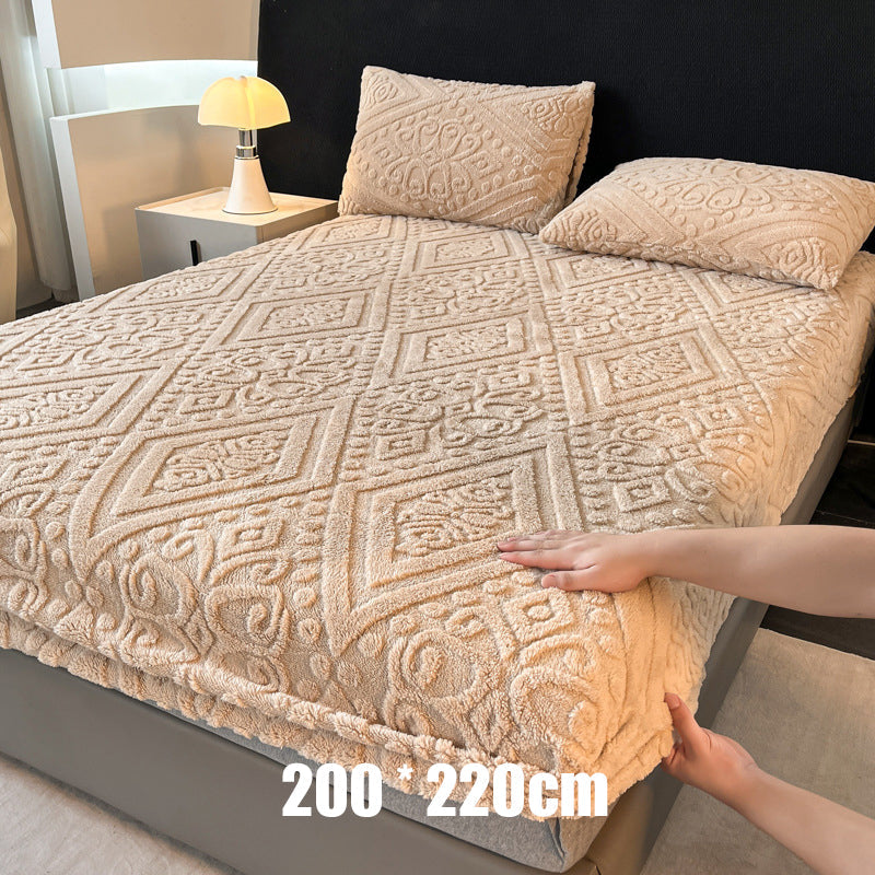 📢 45% de Réduction – Drap-Housse en Tricot Extensible avec Élastique 360°, Tissu Gaufré Moelleux Bonnet 30 cm
