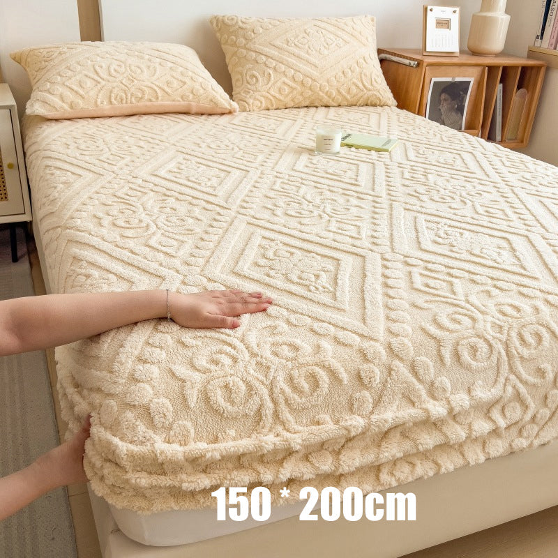 📢 45% de Réduction – Drap-Housse en Tricot Extensible avec Élastique 360°, Tissu Gaufré Moelleux Bonnet 30 cm