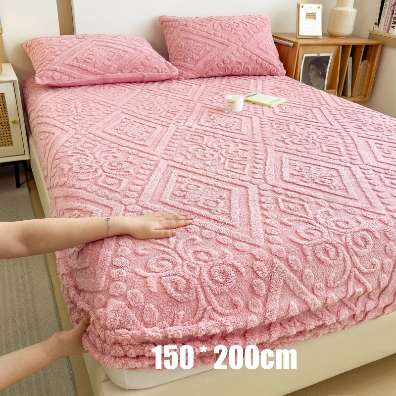 📢 45% de Réduction – Drap-Housse en Tricot Extensible avec Élastique 360°, Tissu Gaufré Moelleux Bonnet 30 cm