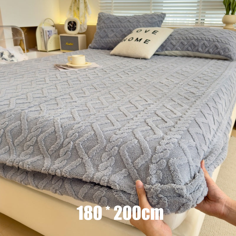 📢 45% de Réduction – Drap-Housse en Tricot Extensible avec Élastique 360°, Tissu Gaufré Moelleux Bonnet 30 cm