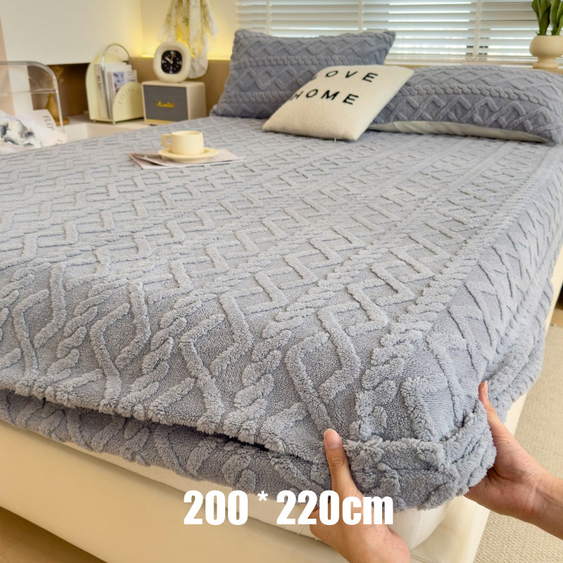 📢 45% de Réduction – Drap-Housse en Tricot Extensible avec Élastique 360°, Tissu Gaufré Moelleux Bonnet 30 cm