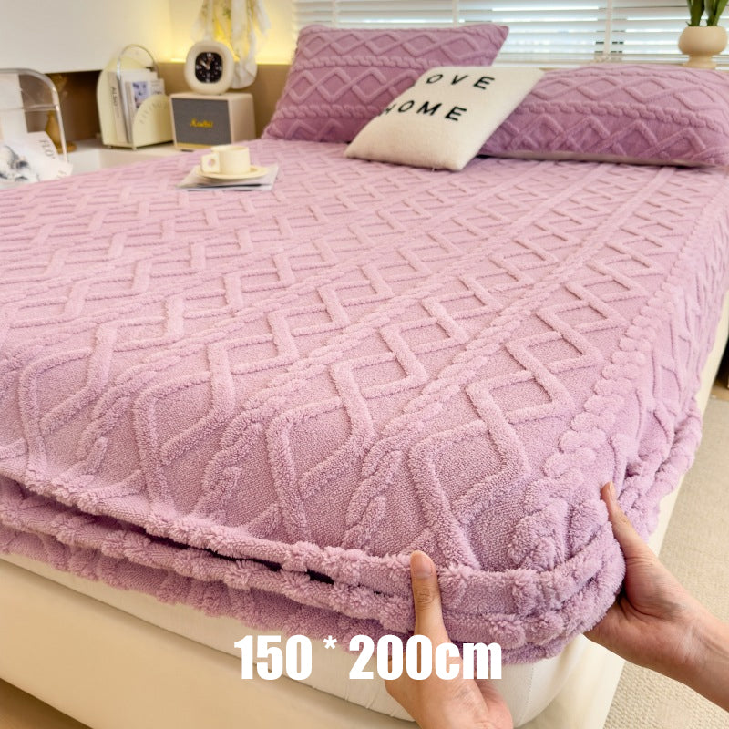 📢 45% de Réduction – Drap-Housse en Tricot Extensible avec Élastique 360°, Tissu Gaufré Moelleux Bonnet 30 cm