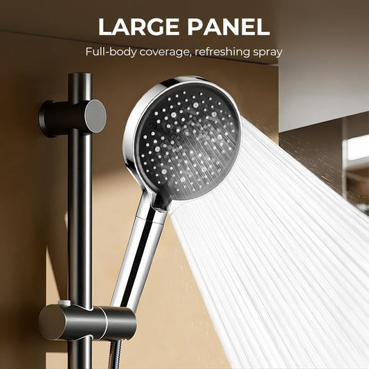 Pommeau de Douche Haute Pression 15 cm – 7 Modes de Jet & Buses Anti-Calcaire