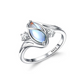 50% de Réduction – Bague Pierre de Lune Ovale, Lot de 2