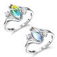 50% de Réduction – Bague Pierre de Lune Ovale, Lot de 2