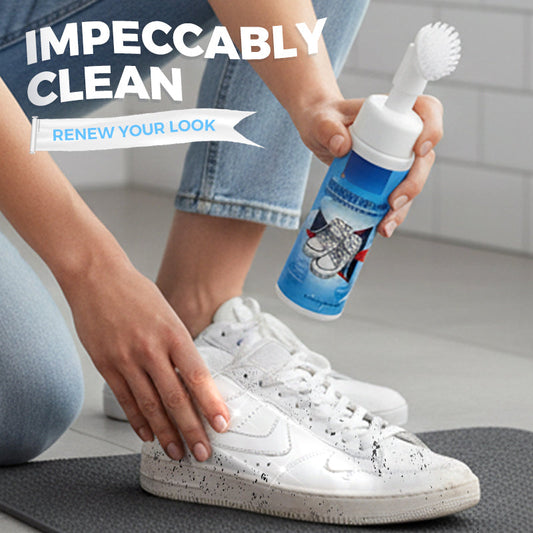 Nettoyant mousse portable pour baskets avec brosse intégrée