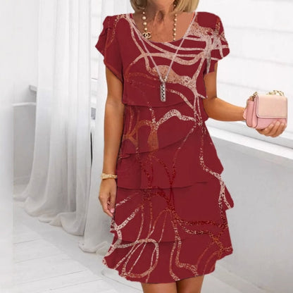 💎 60% RABATT! 💎 Damen Elegantes Kleid mit Volantsaum – Leicht, Atmungsaktiv & Schmeichelhaft für Jeden Körpertyp 🌸👗