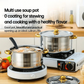 🍳 50% DE RÉDUCTION! 🔥 Ensemble Cuisine 5 Pièces – Acier Épais, Couvercles Verre & Finition Dorée, Compatible Tous Feux pour une Cuisine Élégante ✨