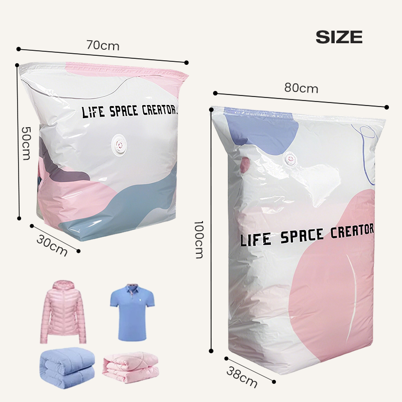 33% de Réduction – Sacs Rangement Sous Vide Sans Pompe Couette et Vêtement