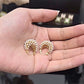50% de Réduction – Boucles d'Oreilles Créoles Panier Perles Dorées