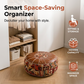 Pouf Ottoman de Rangement 2-en-1 – Similicuir, Design Bohème, Multifonctionnel