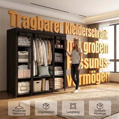 📦 50% DE RÉDUCTION! 🏠 Armoire Portable en Tissu – Acier, 3 tailles & montage facile – Idéale pour chambre & dressing ✨