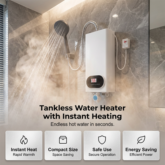 🔥 PROMO FLASH – 50 % DE RÉDUCTION ! 💧 Chauffe-Eau Électrique Instantané Sans Réservoir – Compact, Écran LED & Protection Anti-Fuite 🏠