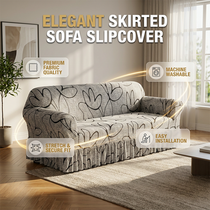 50% de Réduction – Housse de Canapé Universelle Extensible à Volants