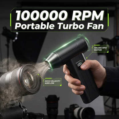 50% de Réduction – Ventilateur Turbo Portable Rechargeable