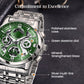✨ Montre de Sport Multifonction Étanche 3ATM – Acier Inoxydable & Mouvement Quartz – Cadran Squelette & Tachymètre pour Homme 🏁