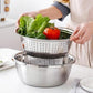 🍳 OFFRE LIMITÉE – 50% DE RÉDUCTION ! 🔥 Bassin Multifonctionnel en Acier Inoxydable – Qualité Allemande, Tamis à Mailles Fines & Râpe Inclus – Idéal pour Tamiser, Filtrer et Préparer en Cuisine ✨