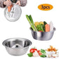 🍳 OFFRE LIMITÉE – 50% DE RÉDUCTION ! 🔥 Bassin Multifonctionnel en Acier Inoxydable – Qualité Allemande, Tamis à Mailles Fines & Râpe Inclus – Idéal pour Tamiser, Filtrer et Préparer en Cuisine ✨