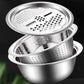 🍳 OFFRE LIMITÉE – 50% DE RÉDUCTION ! 🔥 Bassin Multifonctionnel en Acier Inoxydable – Qualité Allemande, Tamis à Mailles Fines & Râpe Inclus – Idéal pour Tamiser, Filtrer et Préparer en Cuisine ✨
