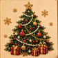🎄 Kit Créatif de Noël en Perles & Strass – 5 Motifs Festifs, Format 20×20 cm