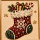 🎄 Kit Créatif de Noël en Perles & Strass – 5 Motifs Festifs, Format 20×20 cm