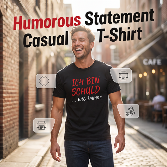 👕 50% RABATT!  Witziges Slogan-T-Shirt für Herren – Kurzarm, Rundhalsausschnitt & weicher Baumwolle – Perfekt für entspannte & lustige Momente im Alltag 😄