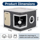 📢📢50% DE RÉDUCTION !! ⏰ Maison Cube Pliable 2-en-1 pour Chat – Design Bi-Niveau & Griffoir Intégré – Confort Toutes Saisons – Gain de Place & Portable 🐾