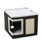 📢📢50% DE RÉDUCTION !! ⏰ Maison Cube Pliable 2-en-1 pour Chat – Design Bi-Niveau & Griffoir Intégré – Confort Toutes Saisons – Gain de Place & Portable 🐾