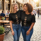❤️ T-Shirt Femme Manches Courtes Imprimé Cœurs | Coupe Décontractée & Confortable 💕