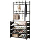 🏠 PROMO FLASH : 50% DE RÉDUCTION ! ✨ Banc d'Entrée avec Étagère 3‑en‑1 – Porte-Chaussures, Porte-Vêtements & Rangement – Tube Métallique 16 mm, 4/5 Niveaux for Petits Espaces 🪑✨