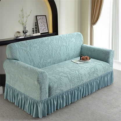 🏡✨50% DE RÉDUCTION ! 🛋️🛡️ Housse de Canapé Épaissie Antidérapante à Couverture Totale – Jupe à Volants Élégante, Ajustement Élastique & Protection Complète. Plus de 27 463 Canapés Rafraîchis !✨